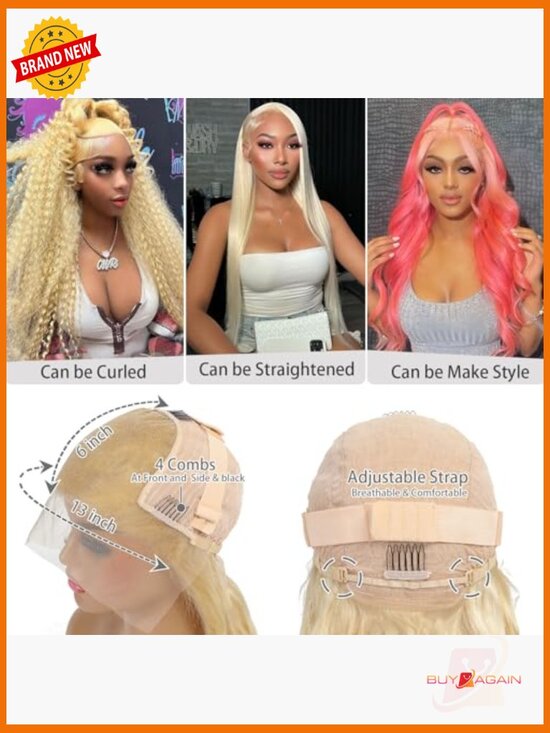 200 Density 13x6 Lace Front Wig Human Hair Body Wave Pre Plucked 30 Inch main image 3
